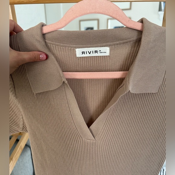 Rivir Tan Knit Mini Dress - Picture 5 of 6